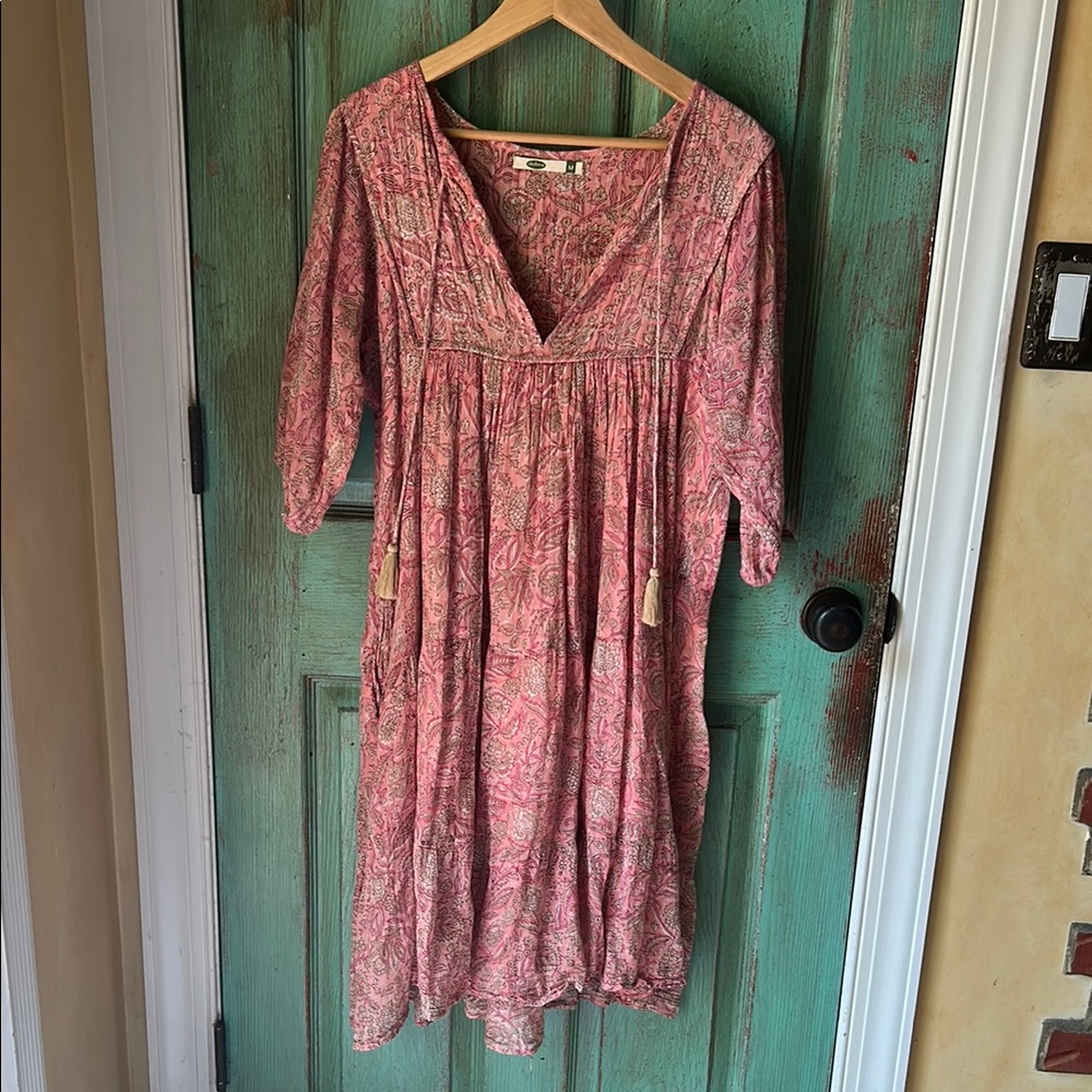 Elegant Pink Bohemian Dress